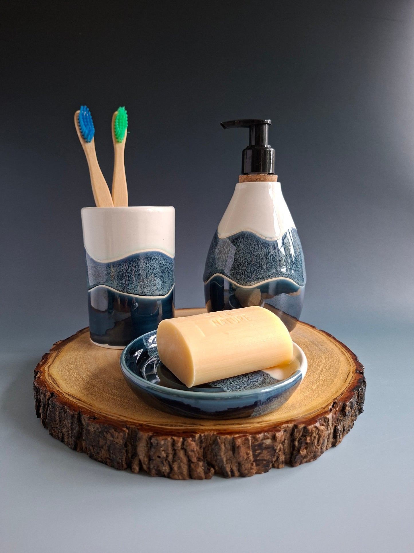 Blue Wave Soap Dispenser
