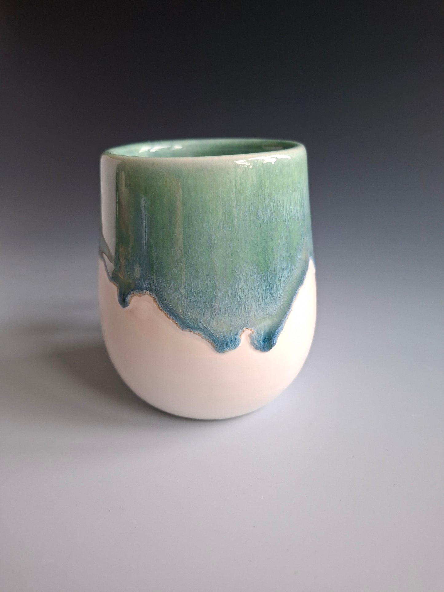 Small Turquoise Drippy Mug