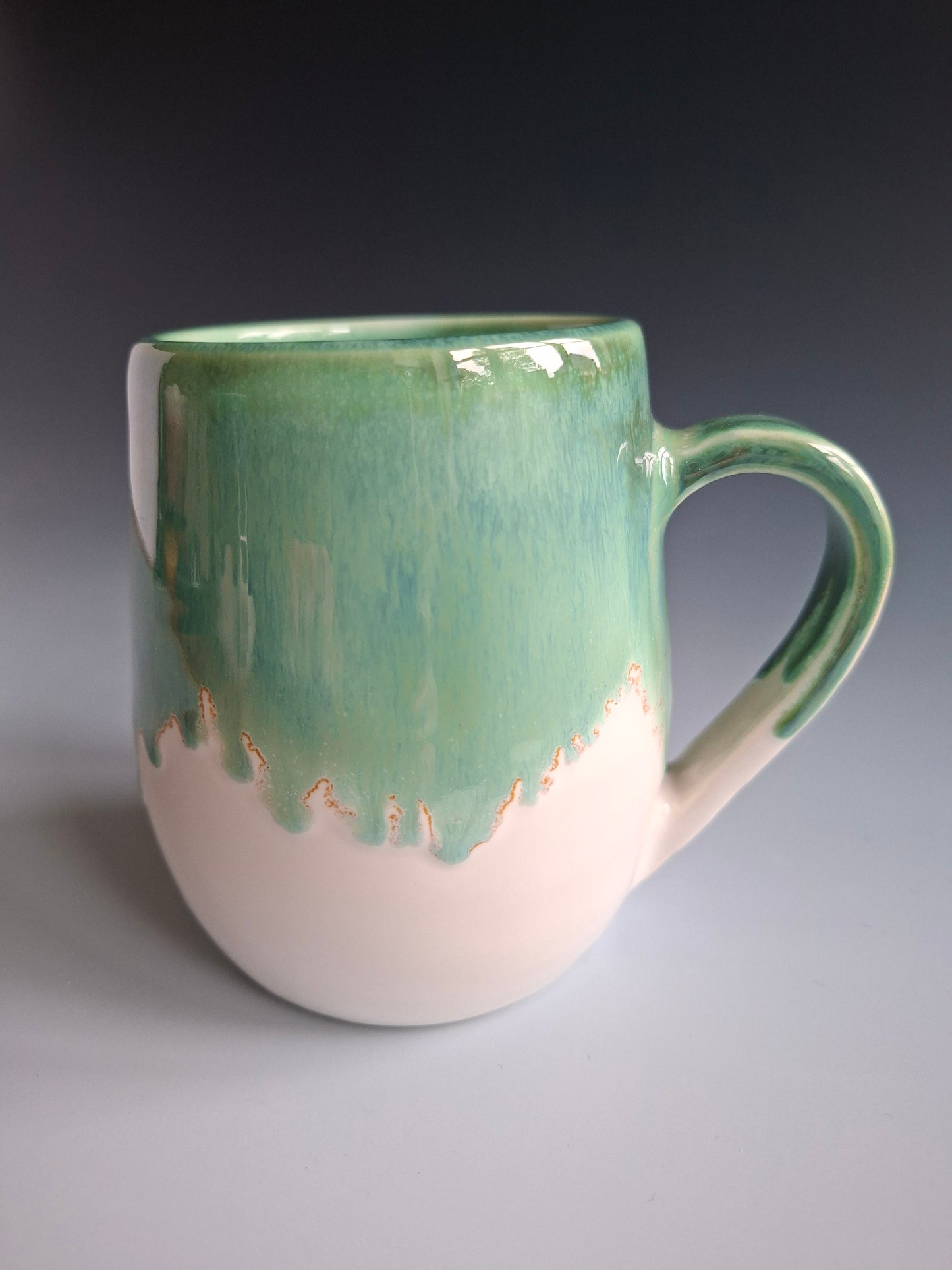 Small Green Drippy Mug