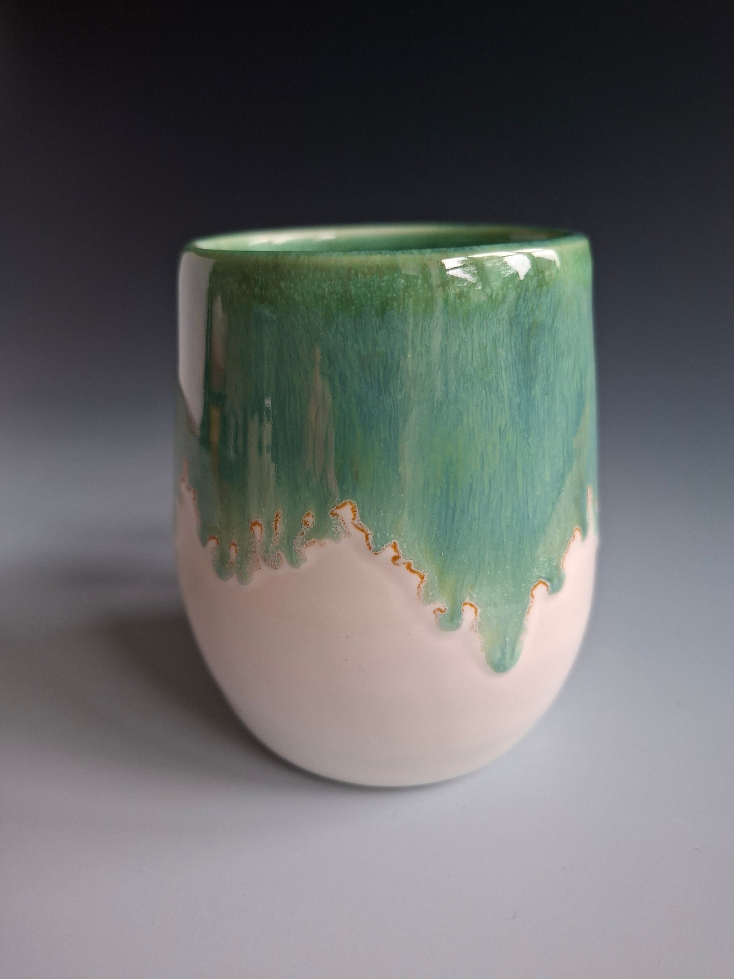 Small Green Drippy Mug