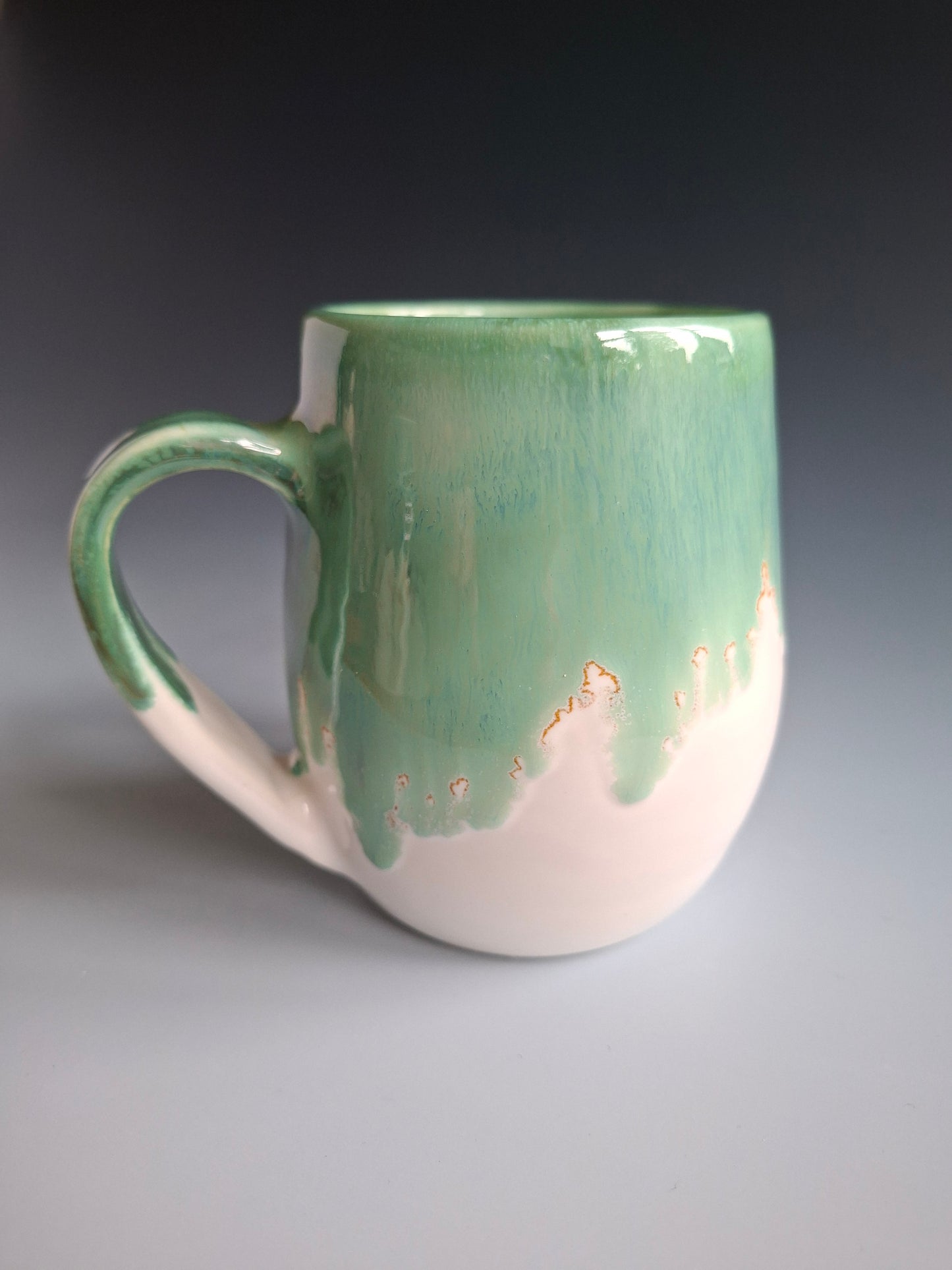 Small Green Drippy Mug
