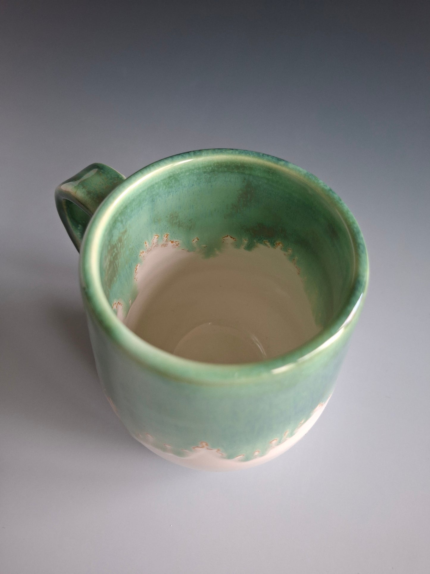 Small Green Drippy Mug