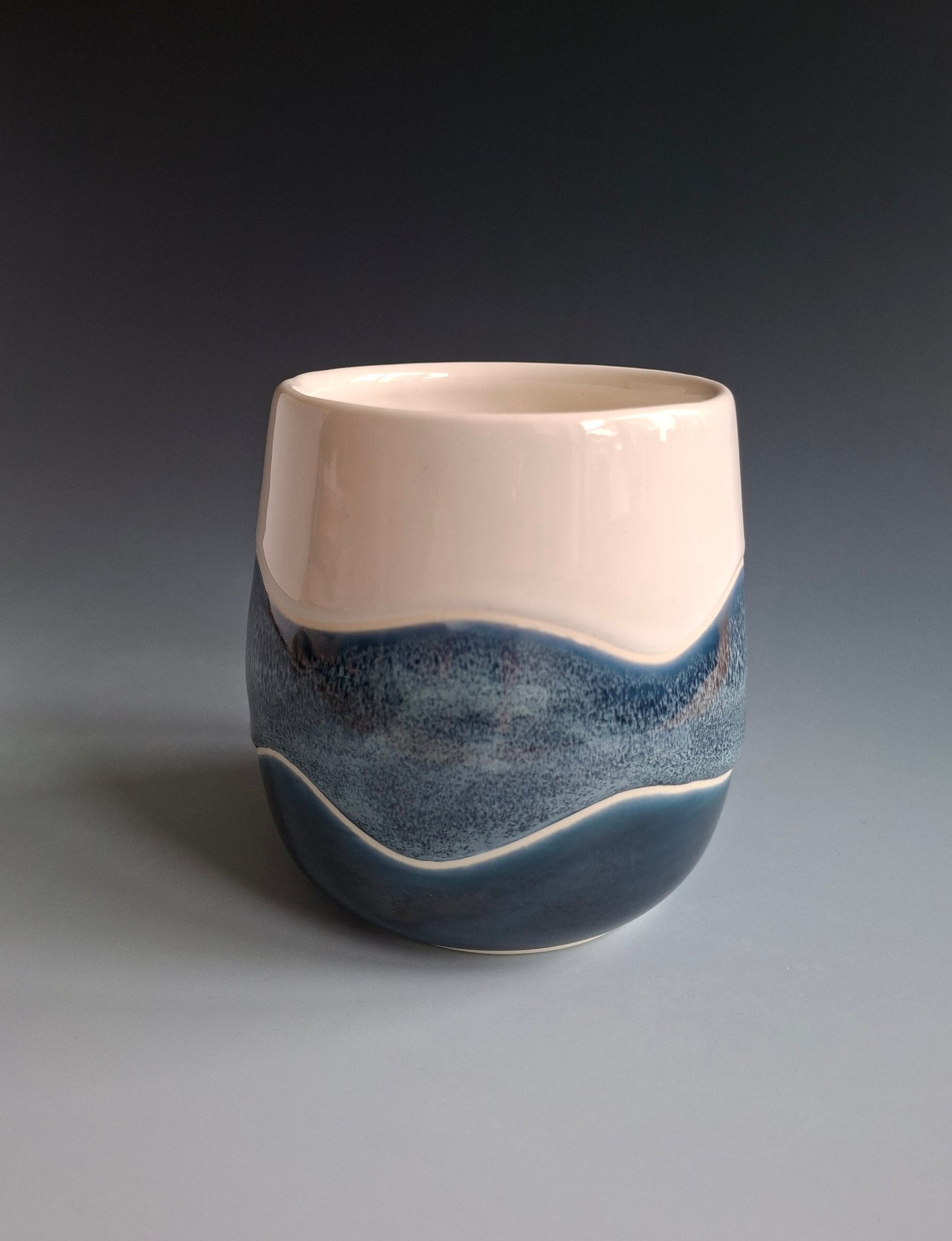 Blue Wave Utensil Holder