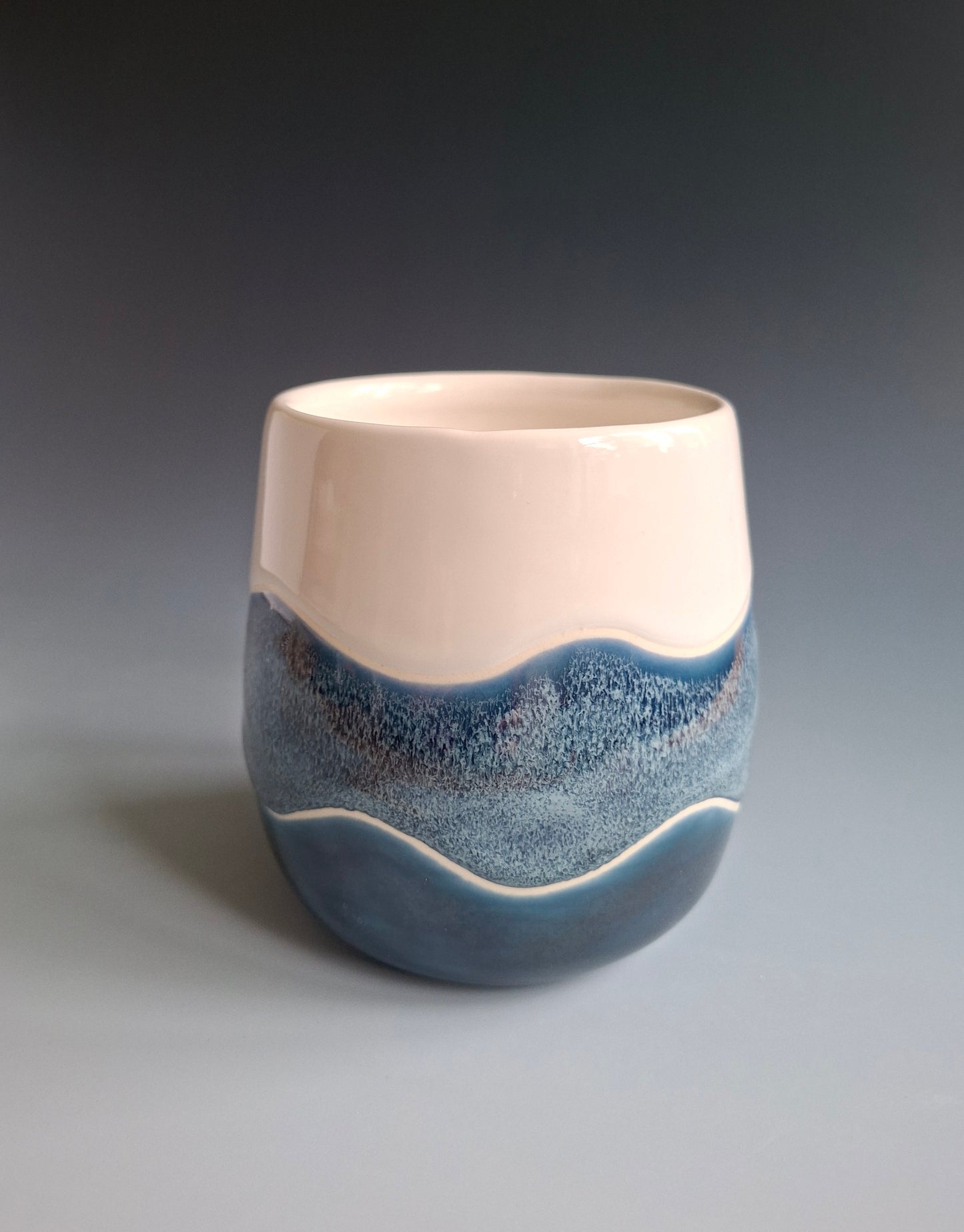 Blue Wave Utensil Holder