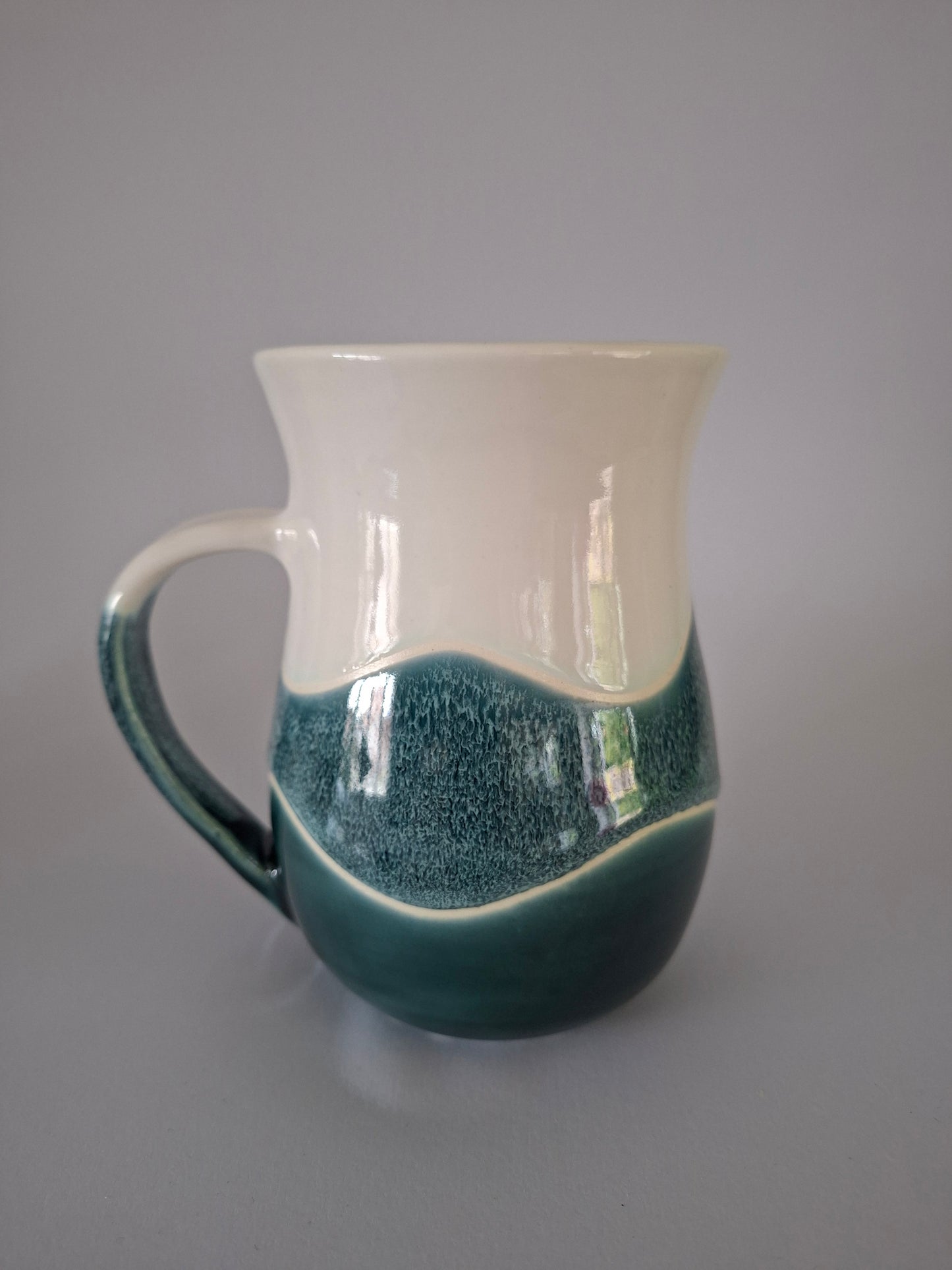 Large Green Wave Mug