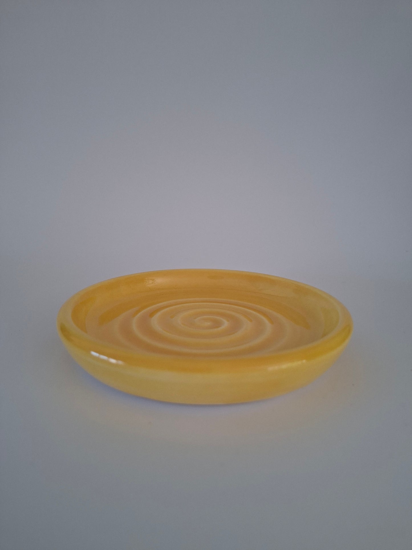 Yellow Spiral Soap Dish