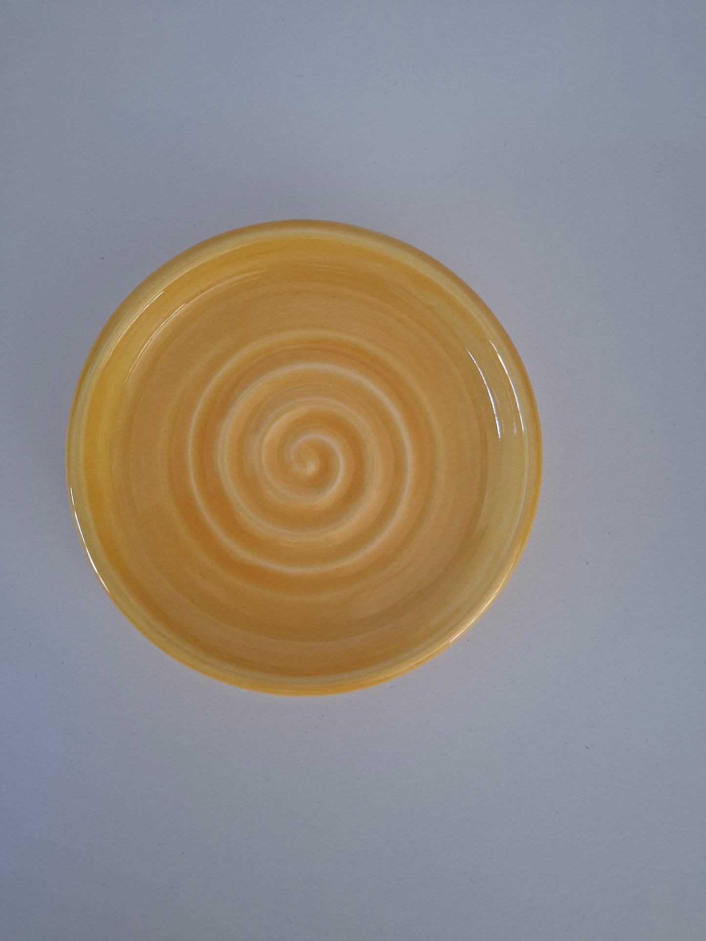 Yellow Spiral Soap Dish